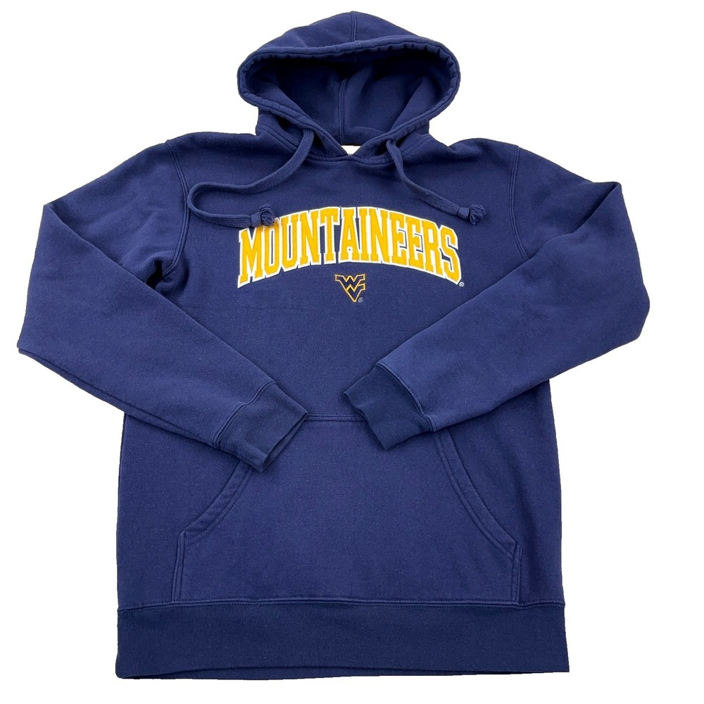 West Virginia Mountaineers Hoodie Men Small WVU Sweatshirt Sweater Sewn Pullover